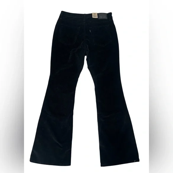 Levi’s Women’s High Rise Flare Corduroy Jeans‎ Size 31x32 Black NWT - Picture 4 of 6